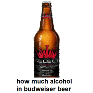 how much alcohol in budweiser beer