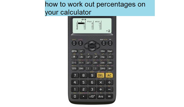 how to work out percentages on your calculator
