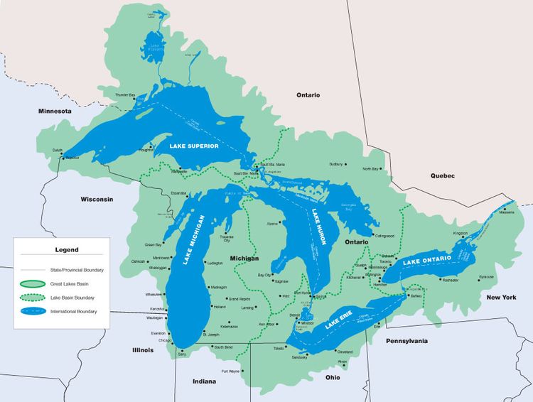 what percentage of fresh water is in the great lakes