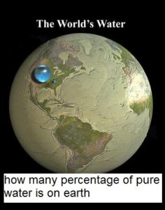 how many percentage of pure water is on earth