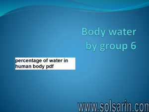 percentage of water in human body pdf
