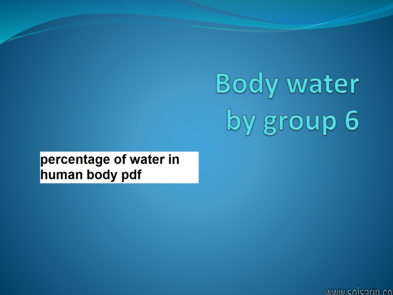 percentage of water in human body pdf