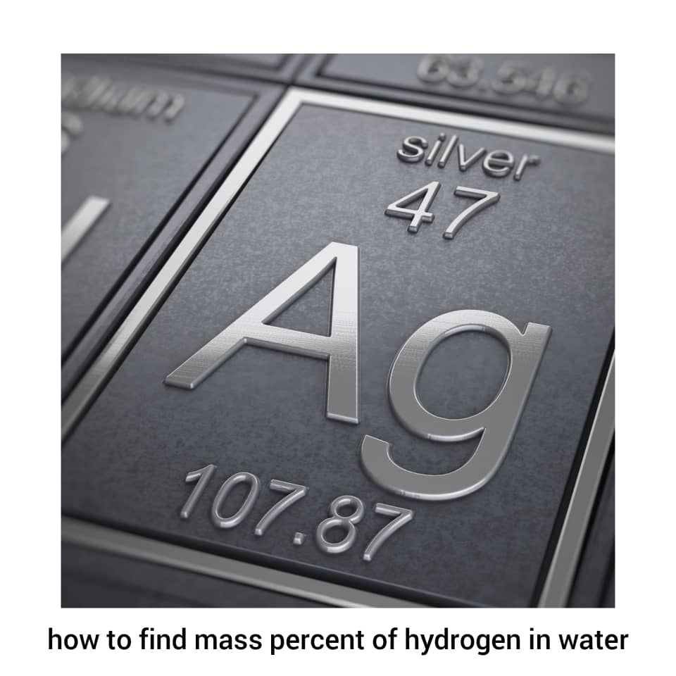 how to find mass percent of hydrogen in water