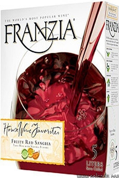 how much percent alcohol is franzia fruity red sangria
