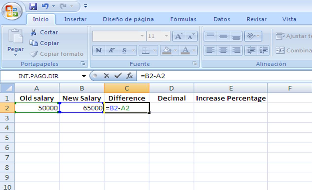 how do you calculate salary increase in excel