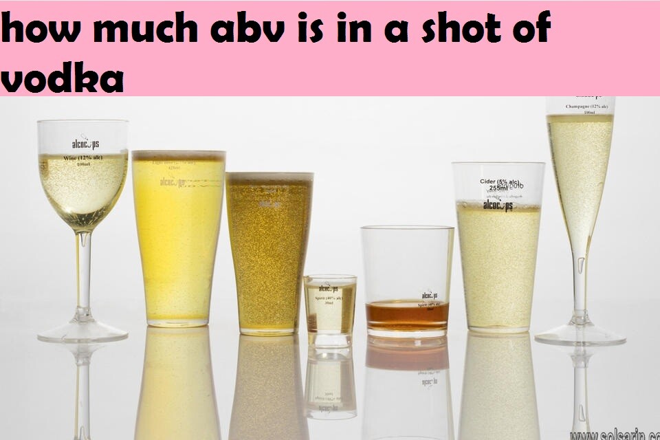 how much abv is in a shot of vodka