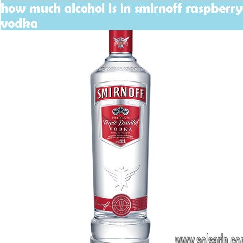 how much alcohol is in smirnoff raspberry vodka