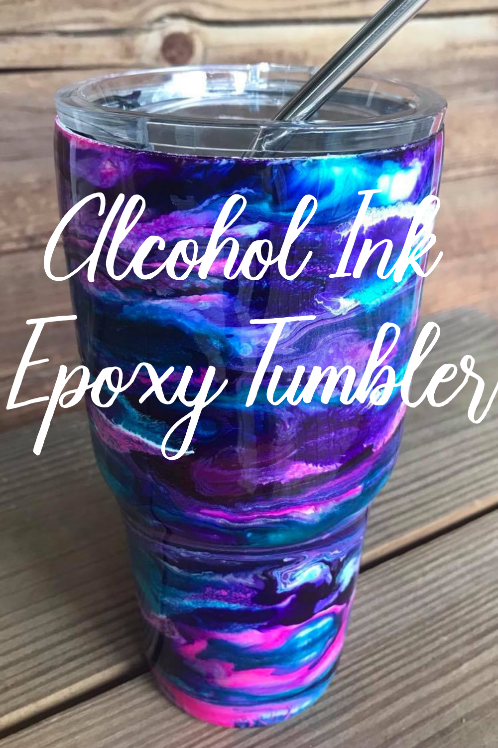 how to put alcohol ink on a tumbler