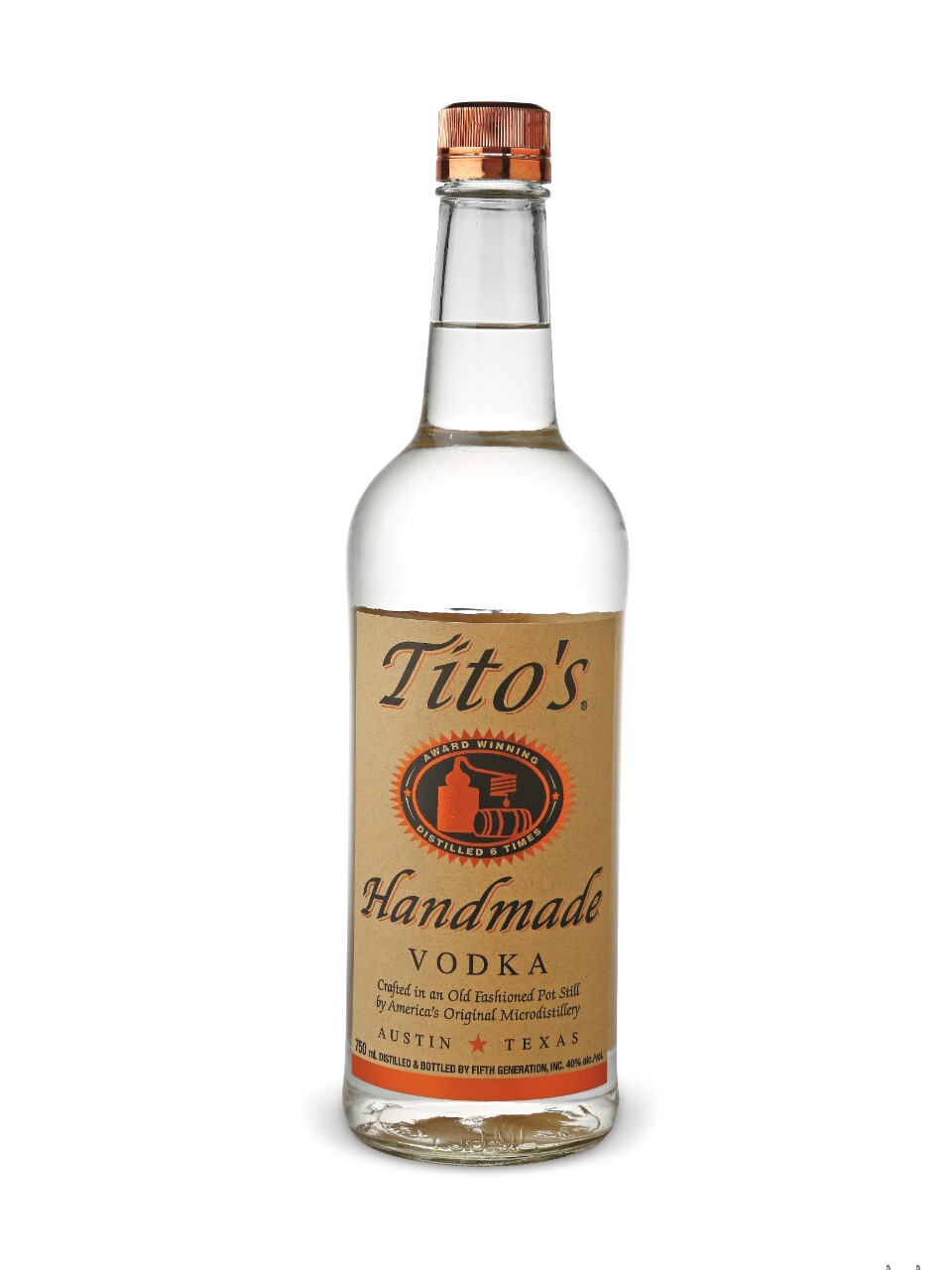 what percent alcohol is tito's vodka