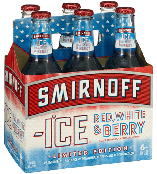 what kind of alcohol is in smirnoff red white and berry