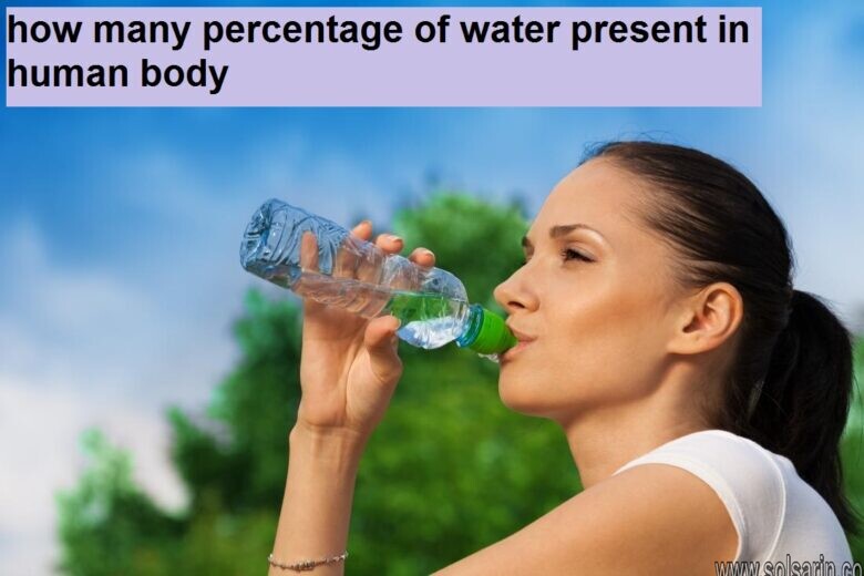 how many percentage of water present in human body