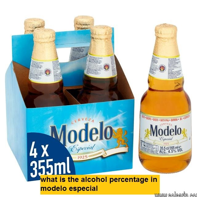 what is the alcohol percentage in modelo especial