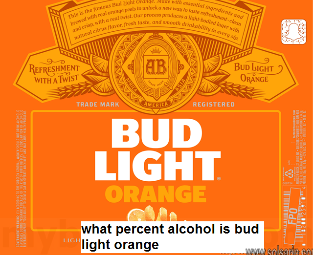 what percent alcohol is bud light orange