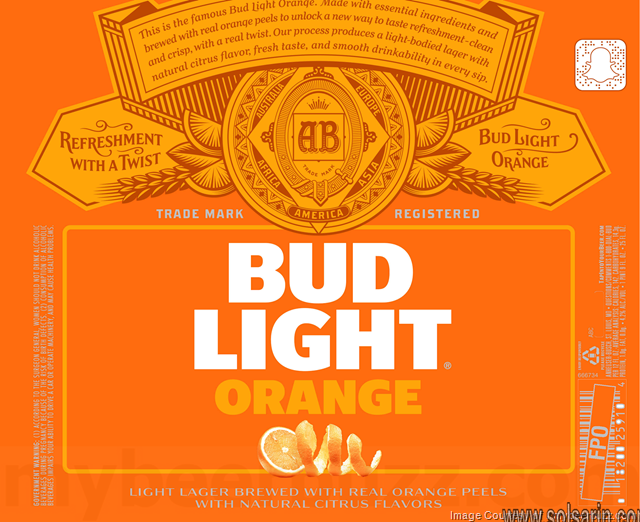what percent alcohol is bud light orange