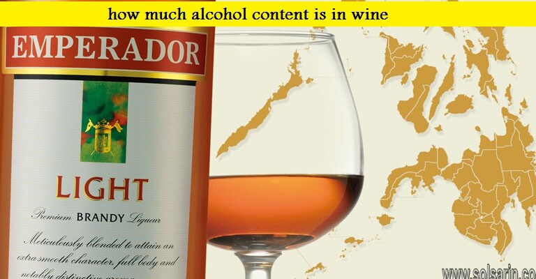 how much alcohol content is in wine