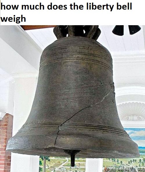 how much does the liberty bell weigh