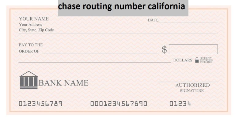 chase routing number california