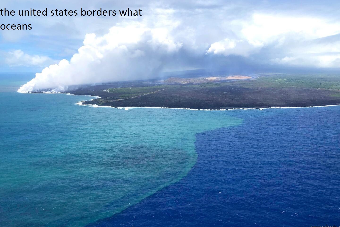 the united states borders what oceans