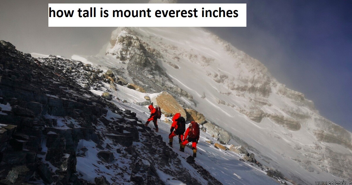 how tall is mount everest inches