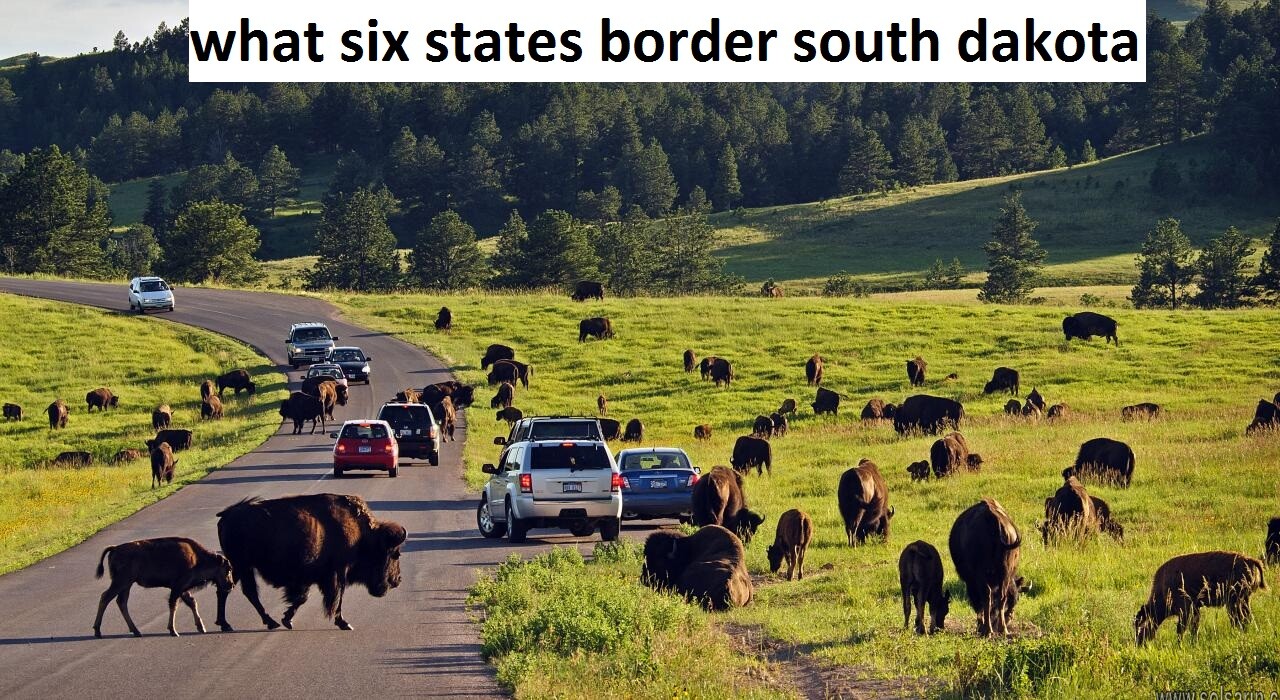 what six states border south dakota