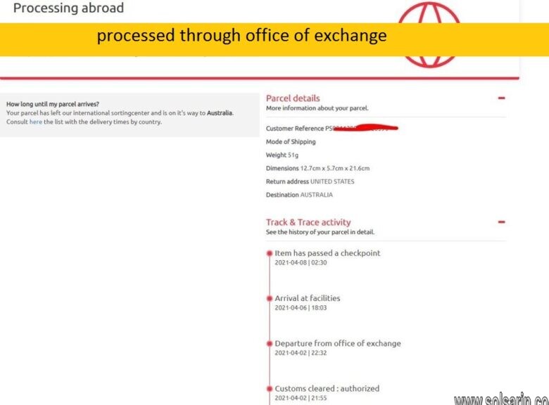 processed through office of exchange