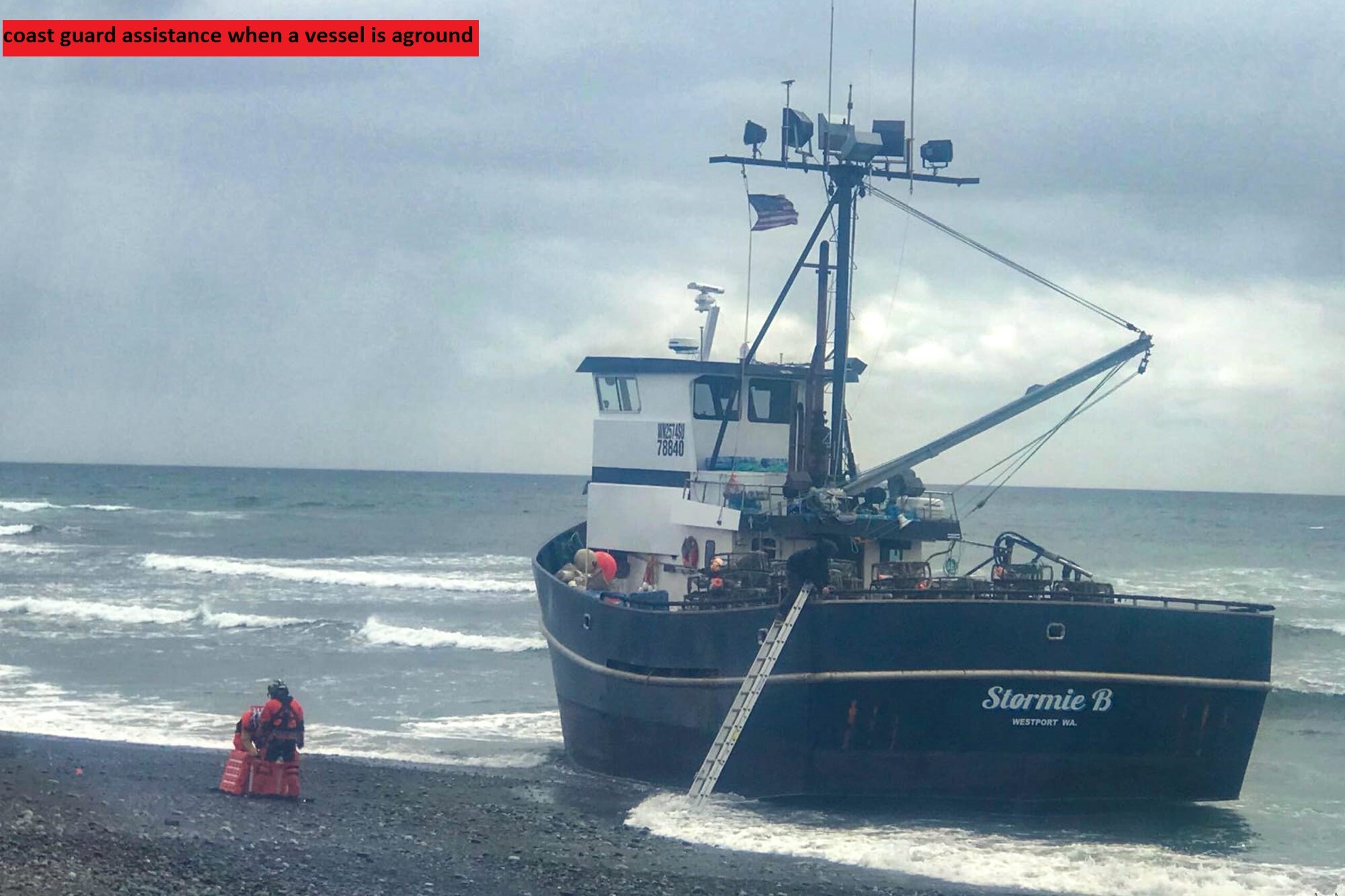 coast guard assistance when a vessel is aground