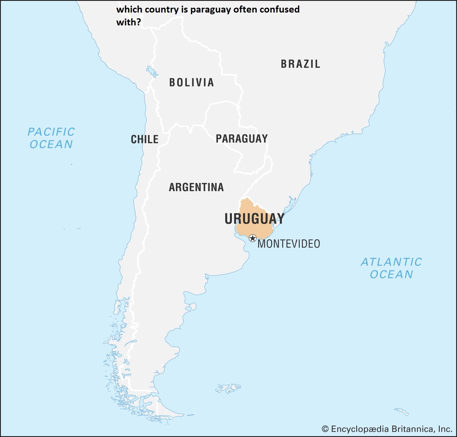 which country is paraguay often confused with?