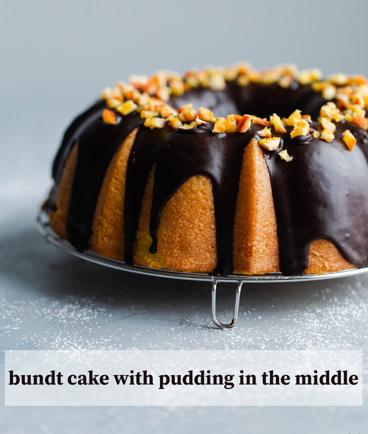 bundt cake with pudding in the middle