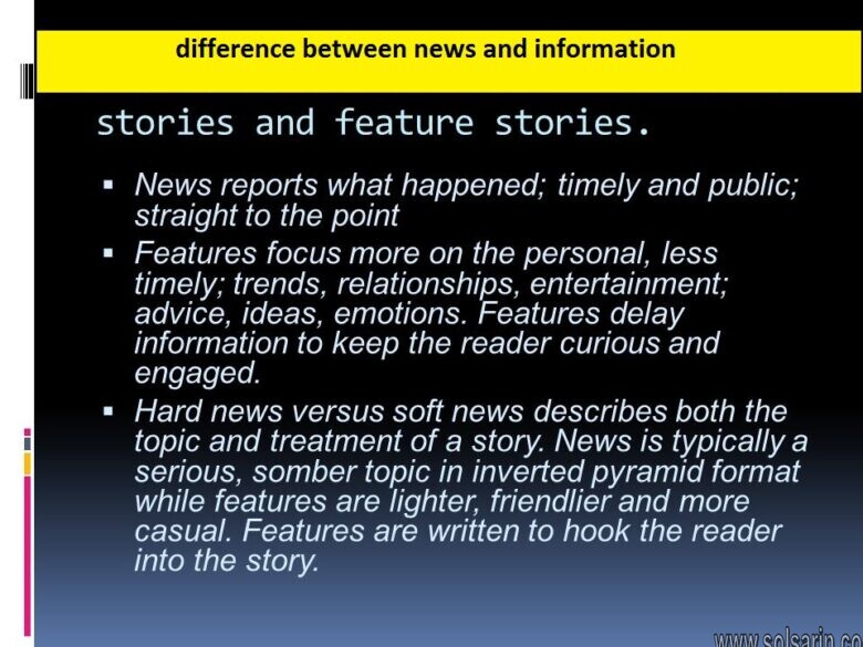 difference between news and information