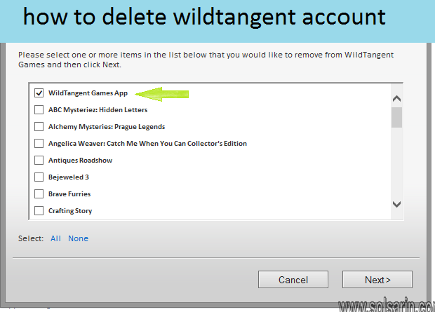 how to delete wildtangent account