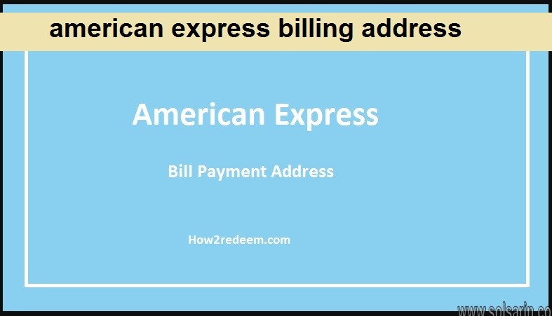 american express billing address