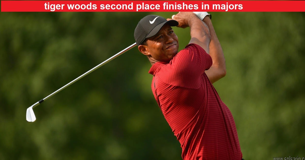 tiger woods second place finishes in majors