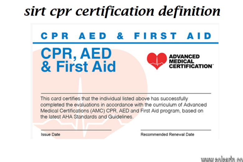 sirt cpr certification definition