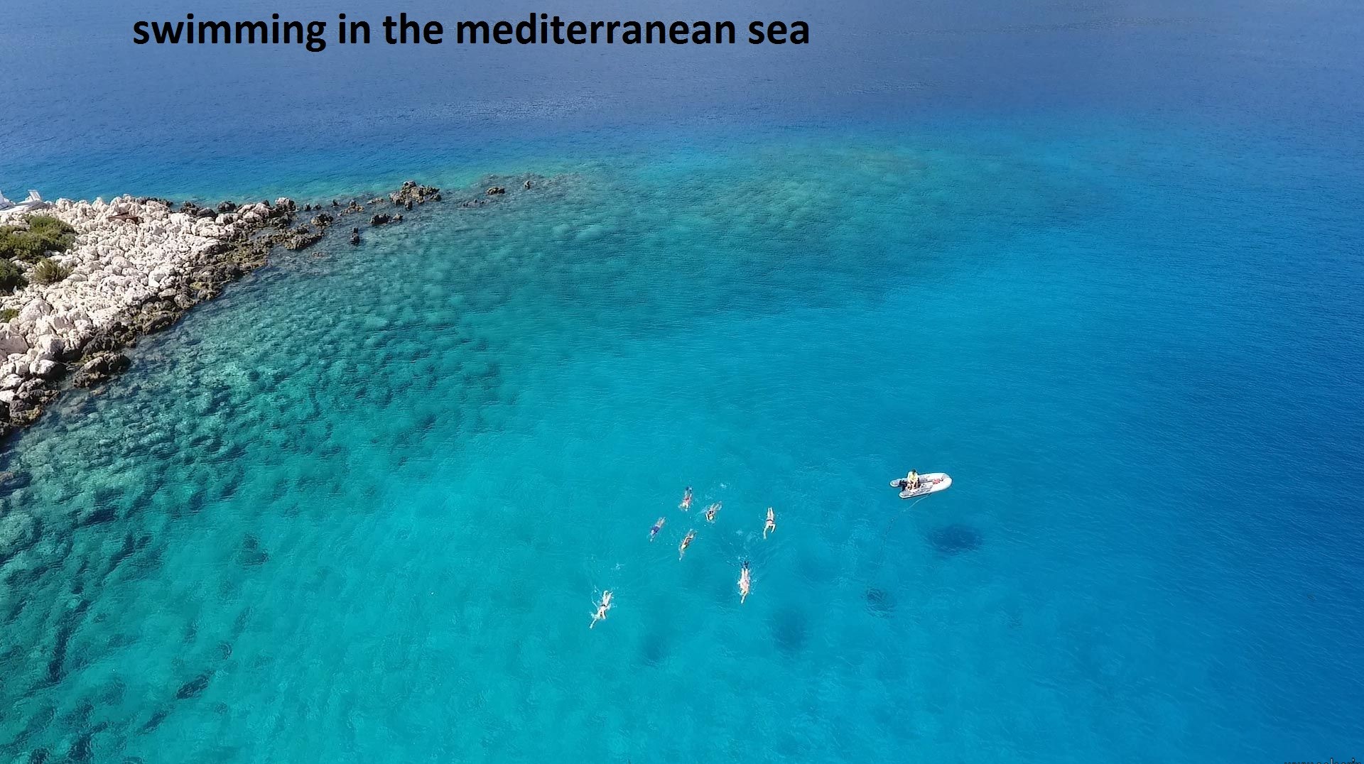 swimming in the mediterranean sea