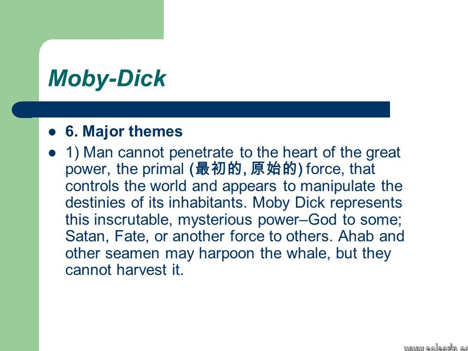 what is one of the central themes of moby-dick?