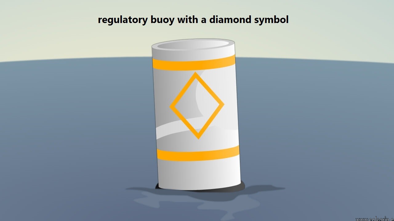 regulatory buoy with a diamond symbol
