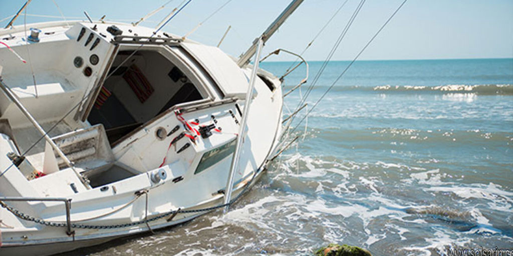 if you run aground in an outboard boat