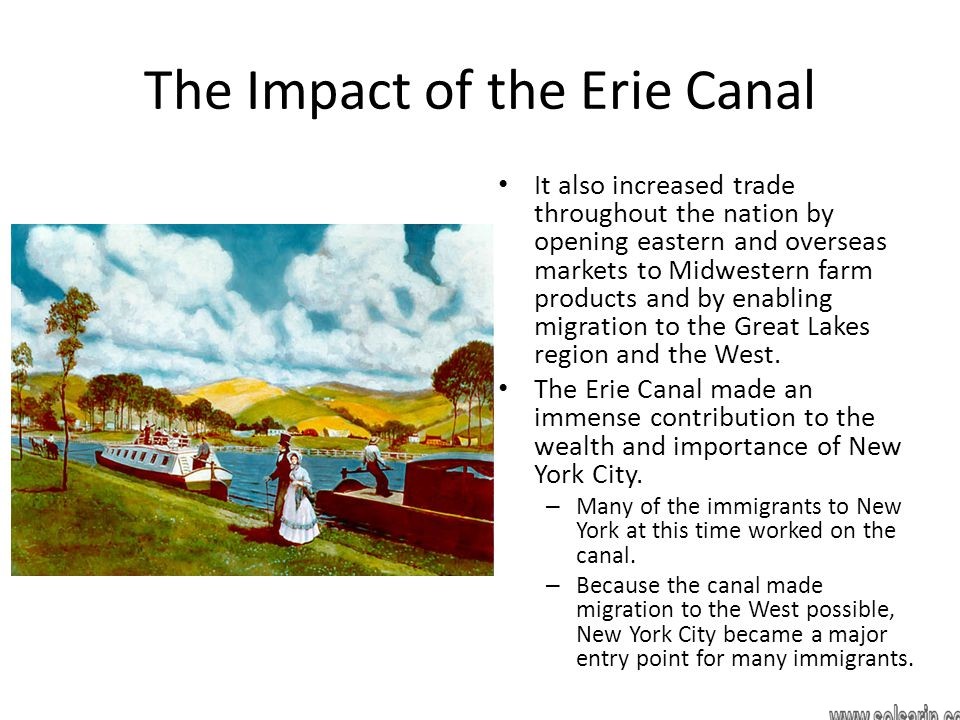 what was one effect of the erie canal?