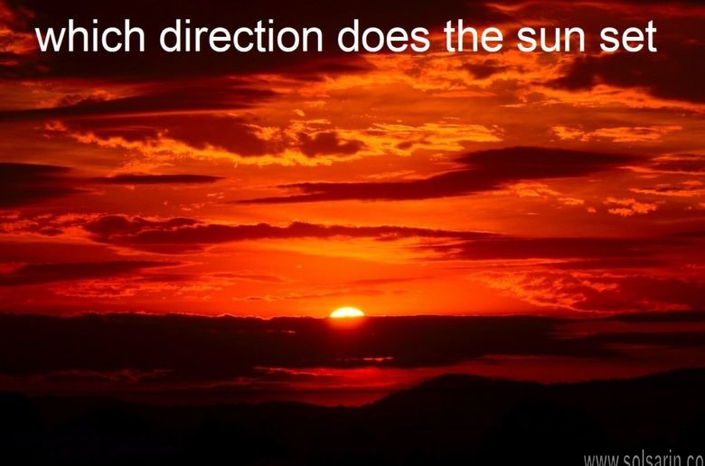 which direction does the sun set