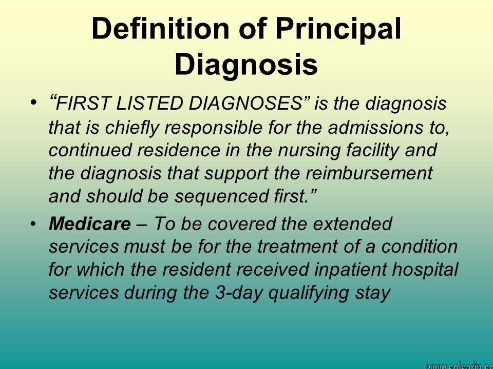 principal diagnosis definition