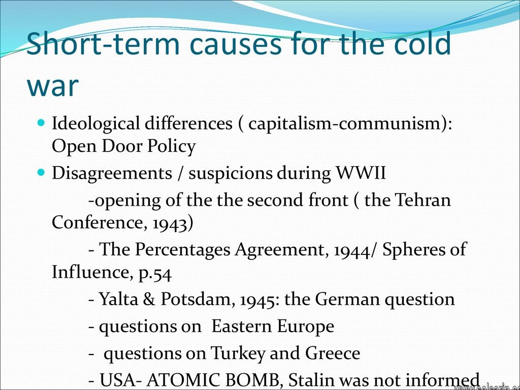 what were the causes of the cold war?