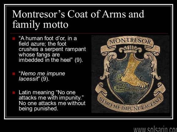 Montresor family motto