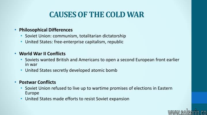 what were the causes of the cold war?