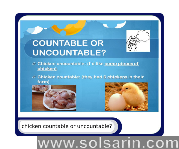 chicken countable or uncountable