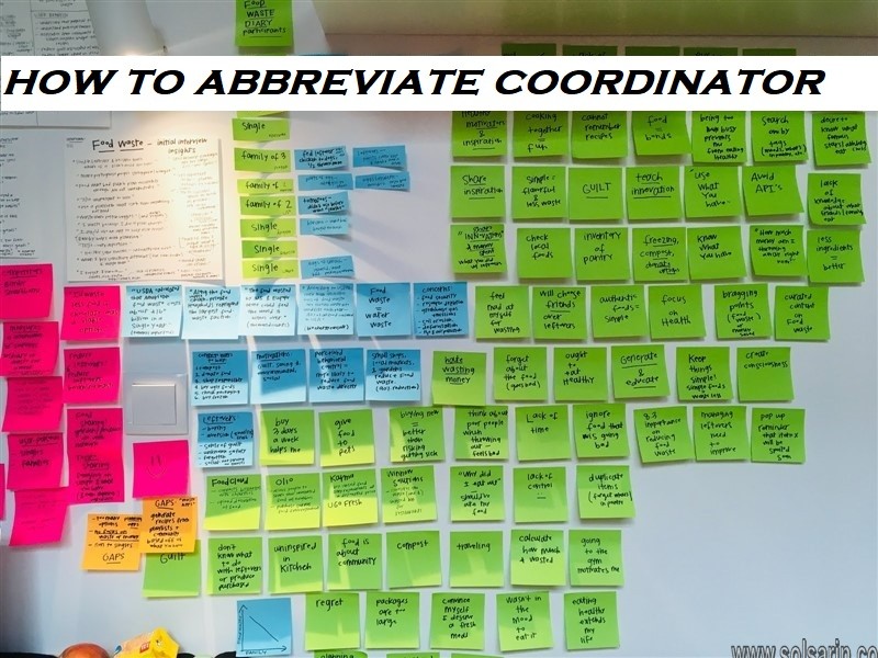 how to abbreviate coordinator