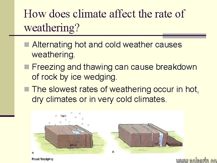 how does climate influence weathering?