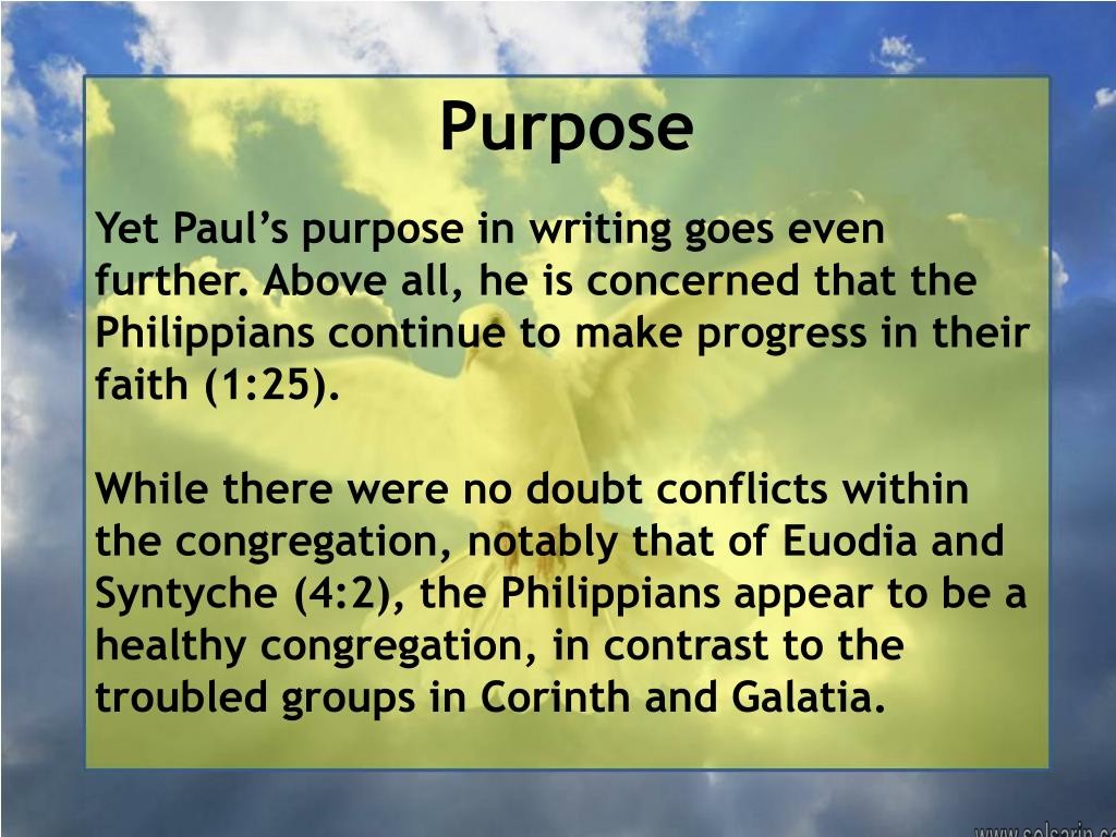 purpose of philippians