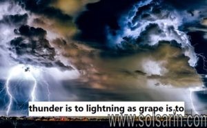 thunder is to lightning as grape is to