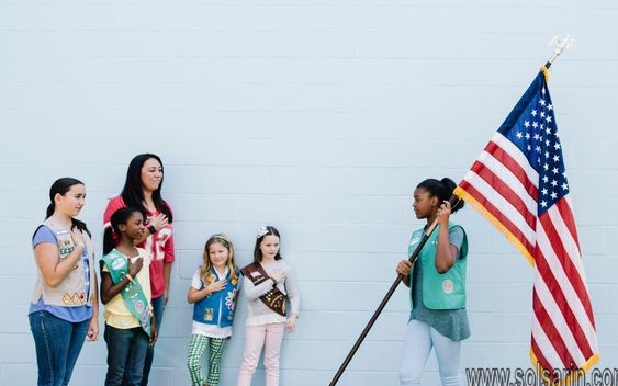 Girl scout flag ceremony