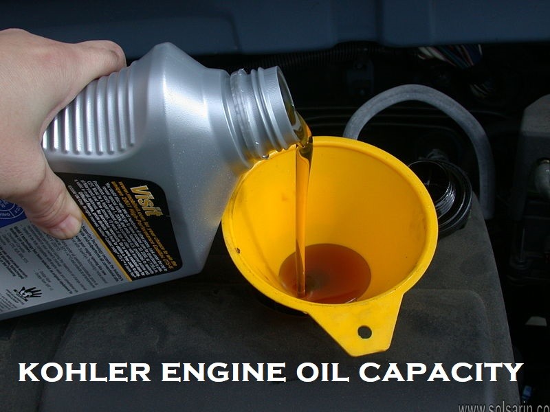 kohler engine oil capacity